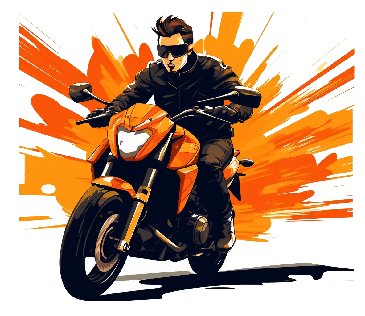Driving a motorcycle