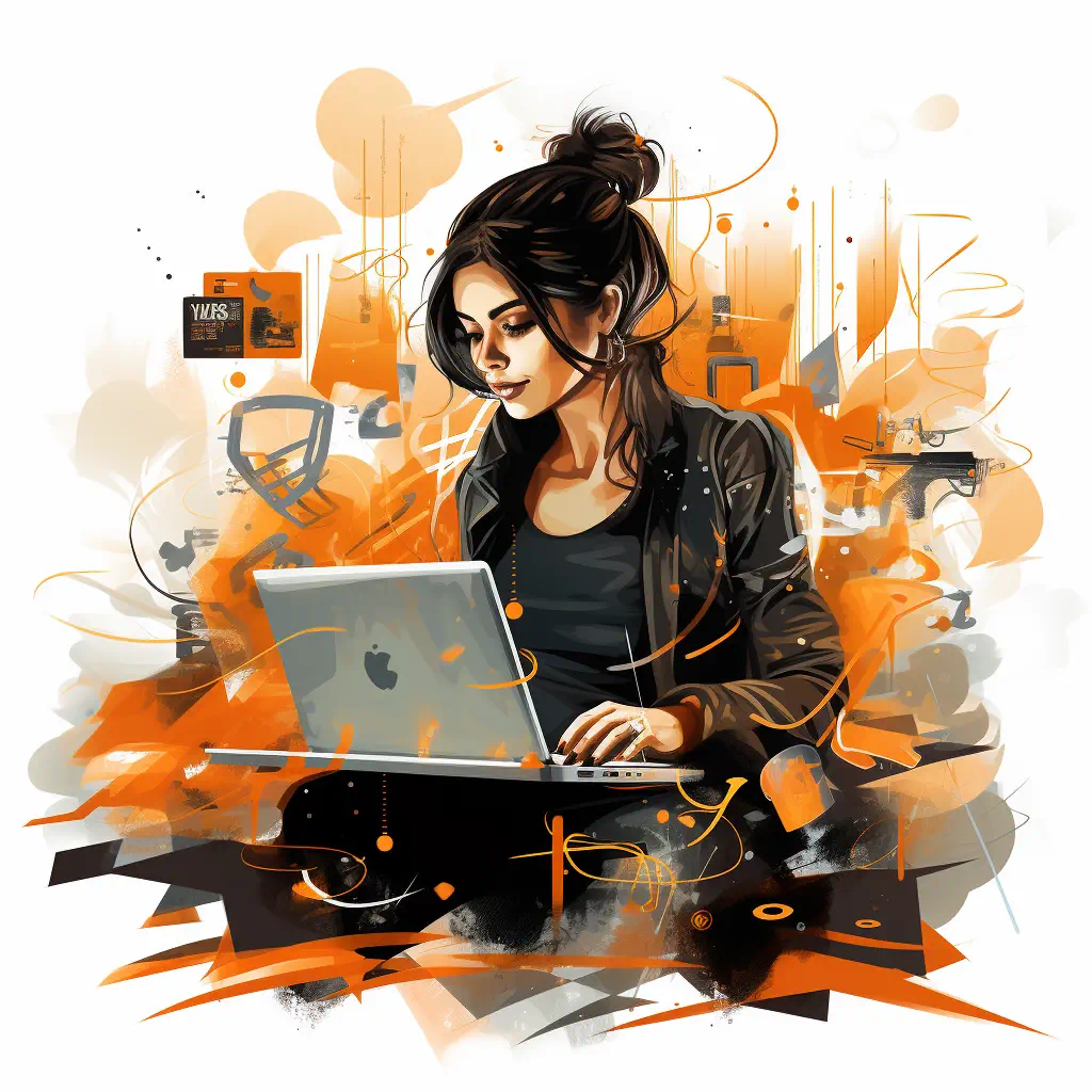 Illustration of SEO and digital marketing success