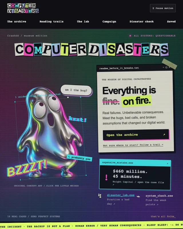 Computer Disasters website