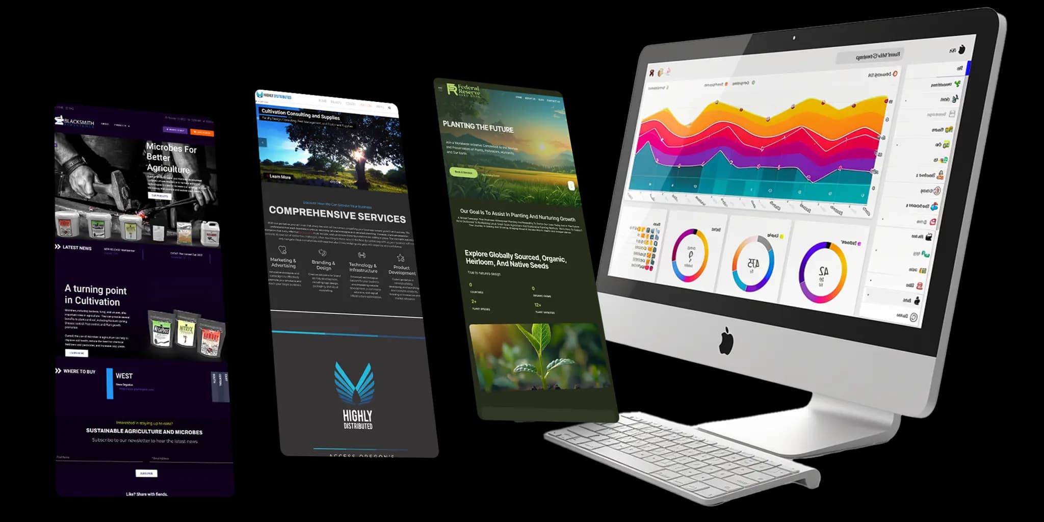 Web browser mockup showing Popproxx web design
