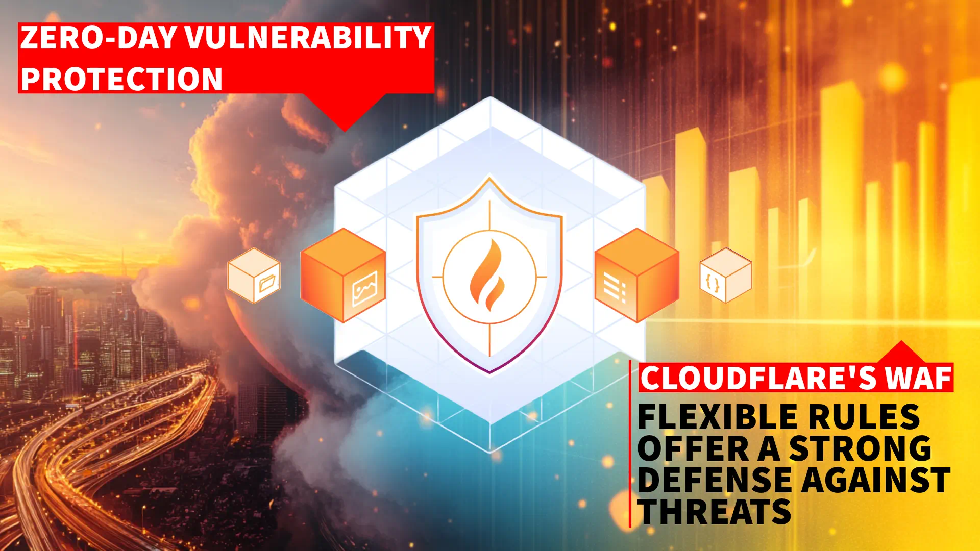 DDoS protection and rate limiting Cloudflare's WAF provides zero-day vulnerability protection.